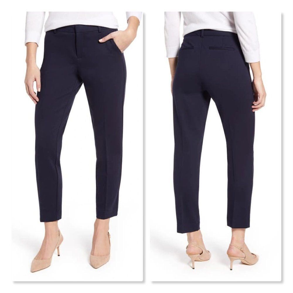 🔆 VINCE CAMUTO 🔆 Slim Leg Tech Ponte Ankle Pants - [size 6 in Black]